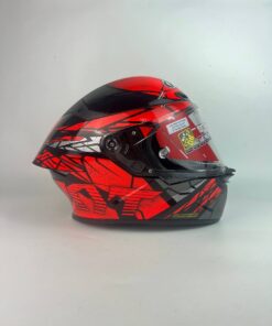 Alternative view of KYT TT REVO COMBUSTION RED GLOSS